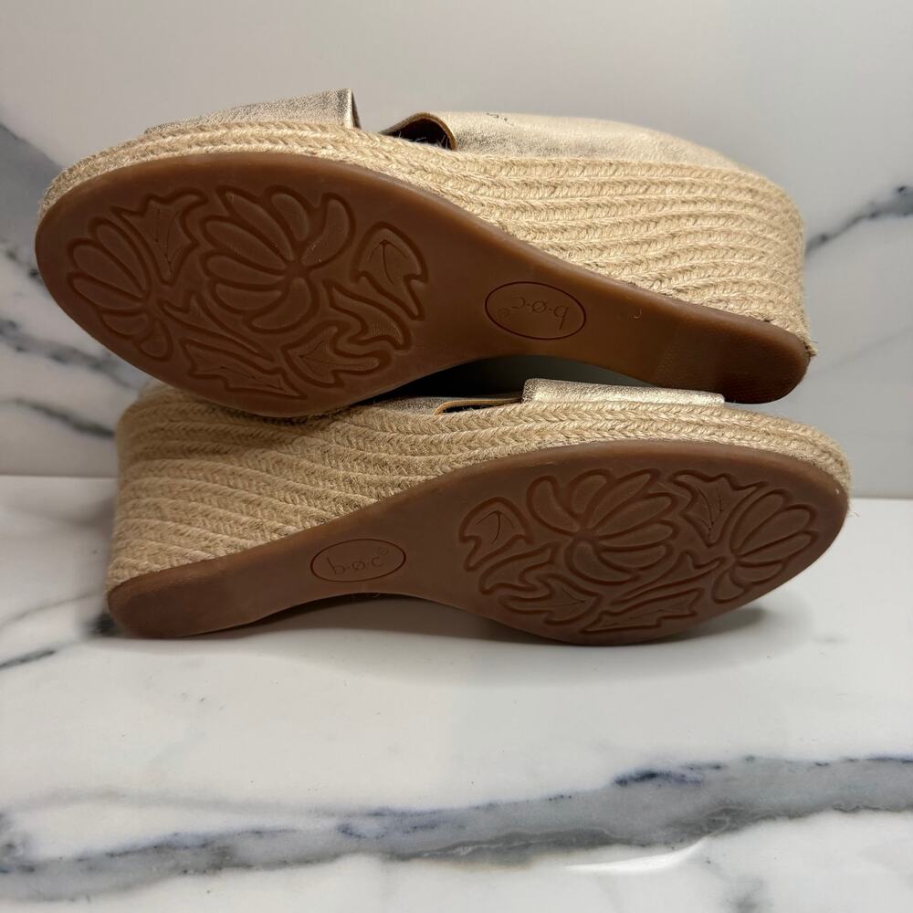 BOC Women's Metallic Braylin Espadrille Wedge Sandals Sz 10 Summer Boho Festival - Picture 8 of 8